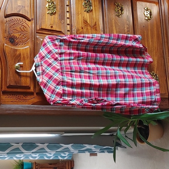 💚Talbots Woman Plaid Embroidered Button Down Shirt - Picture 5 of 8